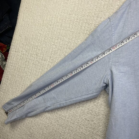 H&M Men's Regular Fit Oxford Button Down Shirt Light Baby Blue Sz XXL Preppy - Picture 10 of 14